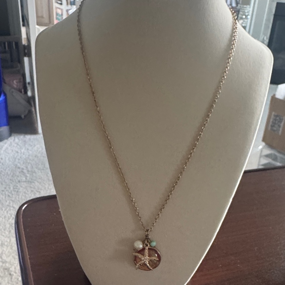 Gold Peace Pendant Necklace